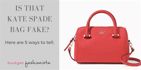 how to spot a fake kate spade